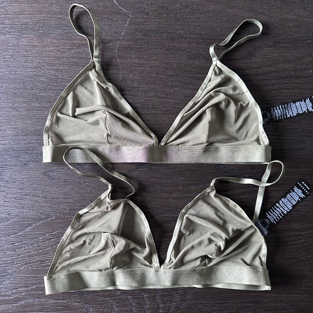 Topshop Khaki Triangle Bralette